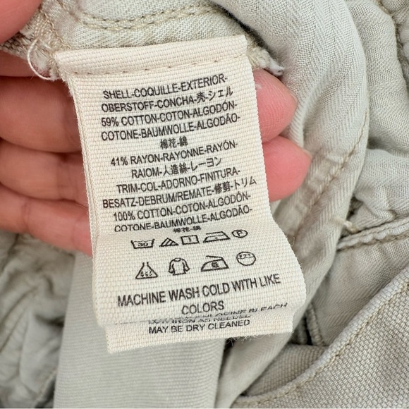 Free People Margate Beige High Waist Pleated Trouser Pants Size M - Picture 10 of 13